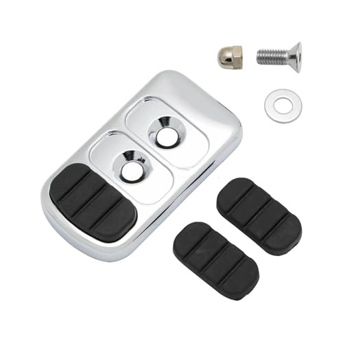 VAHAKKRMVM Für Vulcan VN900 1500 1600 2000 Für Classic Motorrad Bremspedal Pad Abdeckung Motorrad-Fußrasten(Chrom) von VAHAKKRMVM