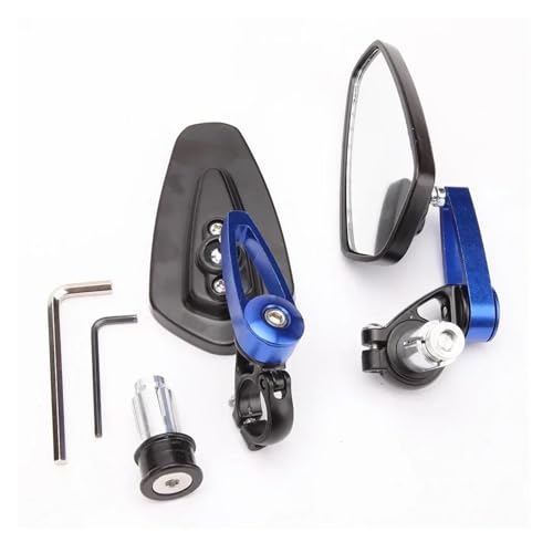 VAHAKKRMVM Motorradspiegel Motorrad-Lenkerspiegel Aus Aluminium Universeller Rückspiegel Für Motorradlenker 1 Paar 7 8 22 Mm(Blau) von VAHAKKRMVM