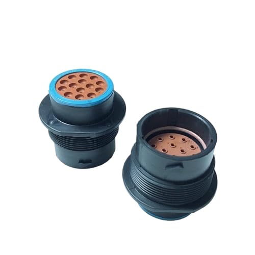 VAIGAI Yige Store 1/5 Sets 14 Pin DEUTSCH HDP26-18-14SE HDP24-18-14PE Authentische Männlich Weiblich Stecker Plasti wasserdichte Buchse Mit Terminal (Color : 14p Male Female, Size : 1 Set) von VAIGAI
