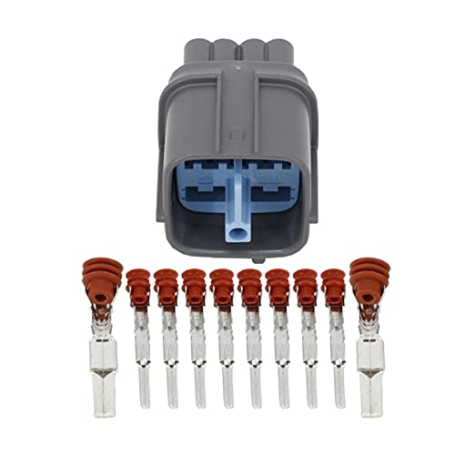 VAIGAI Yige Store 10-Pin-Hochstrom-Auto-wasserdichter Stecker-Kabelbaum mit Terminal DJ7101-2.2-6.3-11/21 (Color : Male Plug, Size : 10 Sets) von VAIGAI