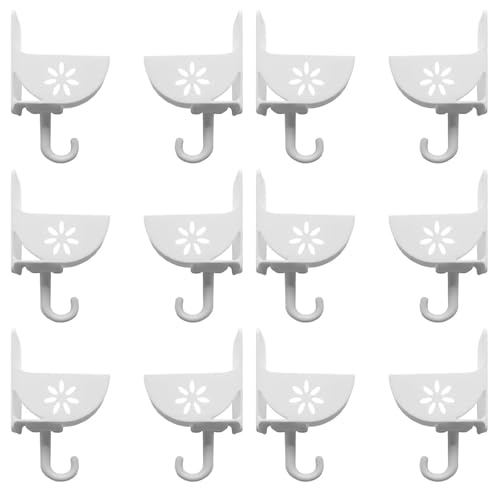 12 Stück Nein Stanzen Küchen Organizer - 6 Paar Wand Montierter Müllsack Spender Organizer, Küche Weiß Wandmontierter Trash Bag Kitchen Organizer, Wandregal Selbstklebend für Aufbewahrung Tüten, Ordn von VAIGU:OA