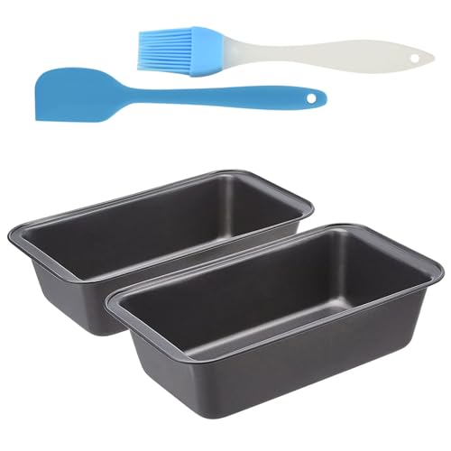 2 Stück Edelstahl Brotbackform - Kastenform Backform Rechteckig Brotbackformen mit Bürste und Spachtel,Brotformen zum Backen, Kuchen Backform Rechteckig, Kastenform für Backofen Toast Kuchen Brot 2 Stück Edelstahl Brotbackform - Kastenform Backform Rechteckig Brotbackformen mit Bürste und Spachtel,Brotformen zum Backen, Kuchen Backform Rechteckig, Kastenform für Backofen Toast Kuchen Brot von VAIGU:OA