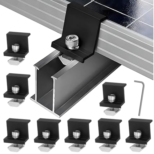 8 Stück Solarmodul Halterung Endklemme, 30mm Solarpanel Z Halterung Randklemme mit Muttern und Schrauben Befestigung Solarmodulhalter, Halter Solarpanel für Camping, Dach, Wohnmobile Dächer, Schwarz 8 Stück Solarmodul Halterung Endklemme, 30mm Solarpanel Z Halterung Randklemme mit Muttern und Schrauben Befestigung Solarmodulhalter, Halter Solarpanel für Camping, Dach, Wohnmobile Dächer, Schwarz von VAIGU:OA