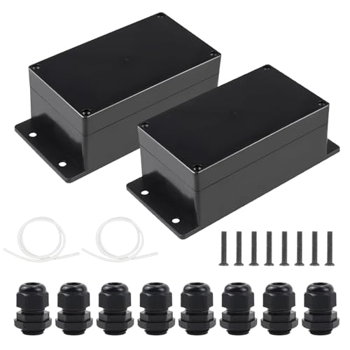 Anschlussdose, 2 Stück Abzweigdose Schwarz, IP65 Verteilerdose Außen Wasserdicht, ABS Kunststoffgehäuse Abzweigdose Aufputz Verteilerdose mit 8 Anschlüsse M16 für Ø4-8 mm Kabel 158 x 90 x 65 mm Anschlussdose, 2 Stück Abzweigdose Schwarz, IP65 Verteilerdose Außen Wasserdicht, ABS Kunststoffgehäuse Abzweigdose Aufputz Verteilerdose mit 8 Anschlüsse M16 für Ø4-8 mm Kabel 158 x 90 x 65 mm von VAIGU:OA