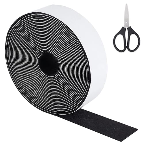 Filzband Selbstklebend - 10m x 5cm Filz Selbstklebend Möbelgleite, a Klebefilz Filzklebeband Filzgleiter Rolle für Stühle, Möbel, Bodenschutz, Schneiden Sie Jede Form (Schwarz) von VAIGU:OA
