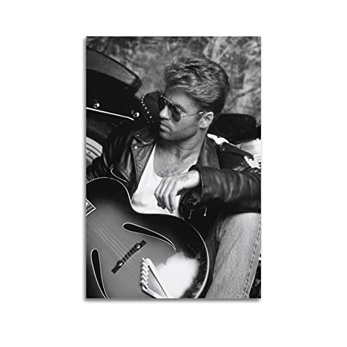 VAIKANHAI Sänger George Michael Star Poster Bild Druck Leinwand Gemälde Schlafzimmer Ästhetik 60 x 90 cm Unframe Stil von VAIKANHAI