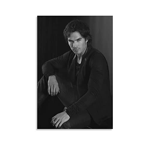 VAIKANHAI Schauspieler Star Damon Salvatore Poster für Schlafzimmer, Ästhetik, Bilddruck, Leinwandbild, 50 x 75 cm, ungerahmt von VAIKANHAI