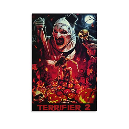 VAIKANHAI Terrifier 2 (2022) New Horror Movie Poster Bild Kunstdruck Leinwand Gemälde Schlafzimmer Ästhetik 40 x 60 cm Unframe Stil von VAIKANHAI