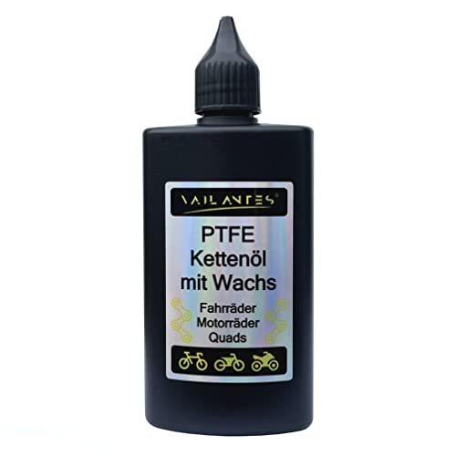 Vailantes Fahrradkettenöl mit PTFE - All Condition Quad & Motorrad Kettenöl - Schmutzabweisendes Fahrradkettenöl mit Wachs - Rostfreies & wasserfestes Schmieröl - 100ml von VAILANTES
