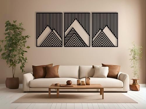 VAILLA Berge Wanddeko, Wandbild aus Holz, Wand deko in Schwarz Gold, 3D Bilder, Wandbilder Home Wall Art Dekoration, Wandaufkleber, Moderne Deko, Bilder für Zuhause Schlafzimmer, Wohnzimmer (Berge 2) VAILLA Berge Wanddeko, Wandbild aus Holz, Wand deko in Schwarz Gold, 3D Bilder, Wandbilder Home Wall Art Dekoration, Wandaufkleber, Moderne Deko, Bilder für Zuhause Schlafzimmer, Wohnzimmer (Berge 2) von VAILLA