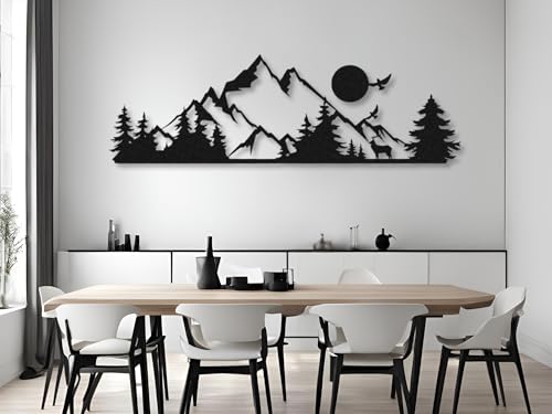 VAILLA Berge Wanddeko, Wandbild aus Holz, Wand deko in Schwarz Gold, 3D Bilder, Wandbilder Home Wall Art Dekoration, Wandaufkleber, Moderne Deko, Bilder für Zuhause Schlafzimmer, Wohnzimmer (Berge 17) VAILLA Berge Wanddeko, Wandbild aus Holz, Wand deko in Schwarz Gold, 3D Bilder, Wandbilder Home Wall Art Dekoration, Wandaufkleber, Moderne Deko, Bilder für Zuhause Schlafzimmer, Wohnzimmer (Berge 17) von VAILLA