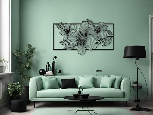 VAILLA ® 3er set Blumen Wanddeko, Blume Wanddekoration aus Holz, Wandbilder Home Dekoration, 3D Wall Art, Große Wand Deko, Bilder für Schlafzimmer, Wohnzimmer und Küche (Blumen 11) von VAILLA