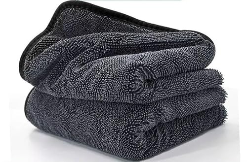 VAIYNWOM Mikrofasertücher Autopflege Set, Sehr Weich Autoreinigung Poliertuch Microfasertücher Trockentücher, Fusselfreie Reinigung Auto Motorrad, Innenreinigung (Grau, 40 x 30 cm) von VAIYNWOM