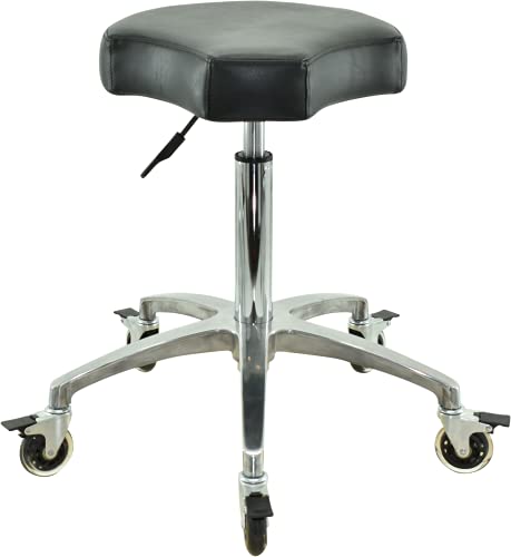 VAKON SALON - Ergonomischer Rollhocker - Premium Rollen mit Bremse - Höhenverstellbarer von 55-75 cm - Drehhocker Arbeitshocker Praxishocker von VAKON SALON