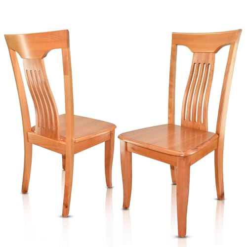 VAKON SALON - Esszimmerstühle 4er Set aus Kirschbaumholz, Holzstuhl, Küchenstuhl aus Massivholz bis 150 kg - Design 802 - Naturholz von VAKON SALON