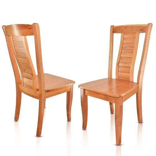 VAKON SALON - Esszimmerstühle 4er Set aus Kirschbaumholz, Holzstuhl, Küchenstuhl aus Massivholz bis 150 kg - Design 807 - Naturholz von VAKON SALON