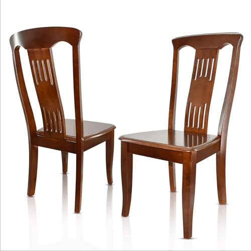 VAKON SALON - Esszimmerstühle 6er Set aus Kirschbaumholz, Holzstuhl, Küchenstuhl aus Massivholz bis 150 kg - Design 804 - Walnussbraun von VAKON SALON