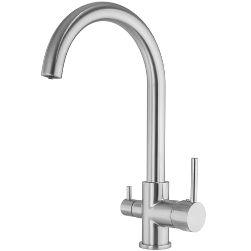 VALAZ 3 Wege Filter Osmose Wasserhahn Küche Gebürsteter Stahl | Küchenarmaturen | Wasserhahn Sprudelwasser, Wassersparend, Schnellmontage, 360 Grad Drehbar | Einfache Installation | Amazonas-Serie VALAZ 3 Wege Filter Osmose Wasserhahn Küche Gebürsteter Stahl | Küchenarmaturen | Wasserhahn Sprudelwasser, Wassersparend, Schnellmontage, 360 Grad Drehbar | Einfache Installation | Amazonas-Serie von VALAZ