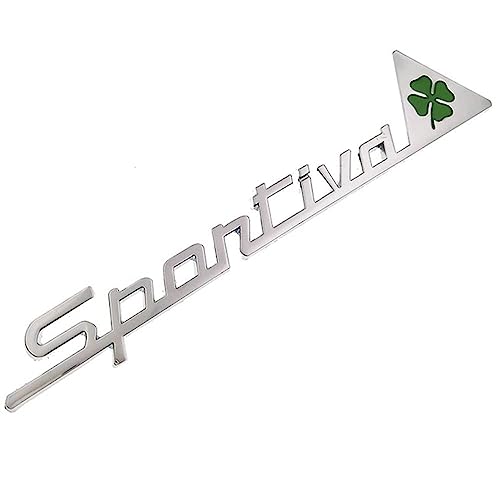 Auto Emblem für Alfa Romeo Sportiva 4C 8C 166 Giulietta Spider, Auto-Logo Auto Exterieur Emblem Zeichen Rahmen Aufkleber, Auto Frontklappe Trunk Autoaufkleber Körper Dekoration Zubehör,A Silver Auto Emblem für Alfa Romeo Sportiva 4C 8C 166 Giulietta Spider, Auto-Logo Auto Exterieur Emblem Zeichen Rahmen Aufkleber, Auto Frontklappe Trunk Autoaufkleber Körper Dekoration Zubehör,A Silver von Valcla