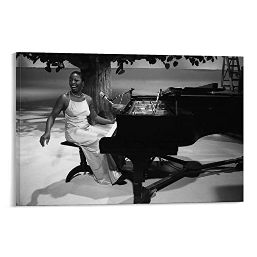 VALCLA Poster und Drucke 60 * 90cm Senza Cornice Nina Simone Tela Wall Art Soggiorno Poster Camera da letto Decor Pittura von VALCLA