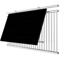 VALE Solarmodul-Halterung, für Geländer (eckig), für 2 Module, Aluminium, silberfarben von VALE