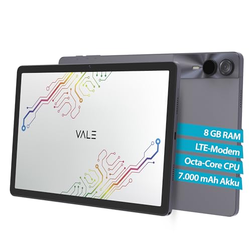 VALE Tablet V11E LTE - 11" INCELL-IPS Display - Octa-Core Prozessor - 4+4 GB RAM - 128 GB Speicher - Android 14-7000 mAh Akku - 13 MP Kamera - Metal von VALE