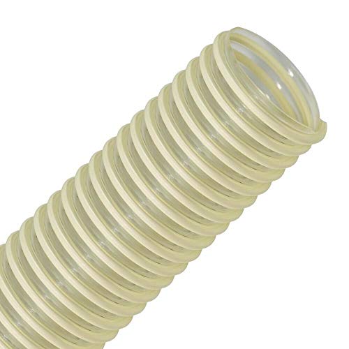 FLEXTUBE PU L-AS 38mm (1 1/2 Zoll), Länge Meterware - leichter, Polyurethanschlauch, Absaugschlauch mit PVC Spirale, antistatisch, Förderschlauch, Saugschlauch von Valekna