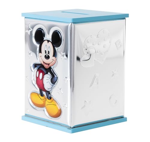 Disney Baby - Valenti&Co. - Spardose aus Miro® Silver aus der Disney-Kollektion mit Mickey-Mouse-Motiv von VALENTI & CO.