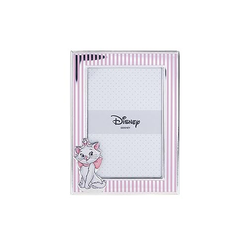 VALENTI & CO. Disney Baby - Minou Aristocats Bilderrahmen in Silber für Kinder, Geschenkidee für Taufe, Geburt oder Geburtstag (9x13 cm) von VALENTI & CO.