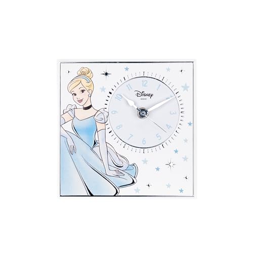 VALENTI & CO. - Disney - Princess Cinderella - Tischuhr oder zum Aufhängen aus Holz mit Details in Silber - Geschenkidee Geburt Mädchen oder Taufgeschenk - Wanduhr Kinderzimmer Mädchen VALENTI & CO. - Disney - Princess Cinderella - Tischuhr oder zum Aufhängen aus Holz mit Details in Silber - Geschenkidee Geburt Mädchen oder Taufgeschenk - Wanduhr Kinderzimmer Mädchen von VALENTI & CO.