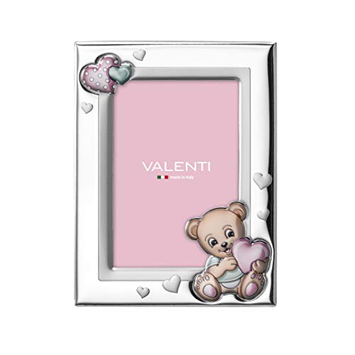 Valenti&Co - Silberner Rahmen mit Teddybär oder Nachttisch für das Schlafzimmer, perfekt als Tauf- oder Geburtstagsgeschenk von VALENTI & CO.