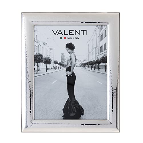 Valenti&Co. - Bilderrahmen - Silber in gehämmerter Optik - glänzend Hochzeit, zum Geburtstag von Freunden oder für die Eltern - für Fotos im Format 20 x 25 cm von VALENTI & CO.