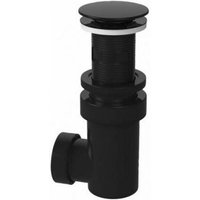 Valentin - Universalablauf mit integriertem Siphon Siphon für Waschbecken, Klick-Klack-Ventil d. 65 mm, abs schwarz von VALENTIN