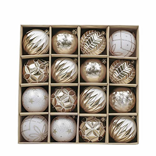 Valery Madelyn Weihnachtskugeln 16 TLG. 8cm Plastik Christbaumkugeln Set Christbaumschmuck für Weihnachtsbaum Dekoration Weihnachtsdeko Hausdeko Elegant Thema Gold Weiss Valery Madelyn Weihnachtskugeln 16 TLG. 8cm Plastik Christbaumkugeln Set Christbaumschmuck für Weihnachtsbaum Dekoration Weihnachtsdeko Hausdeko Elegant Thema Gold Weiss von Valery Madelyn
