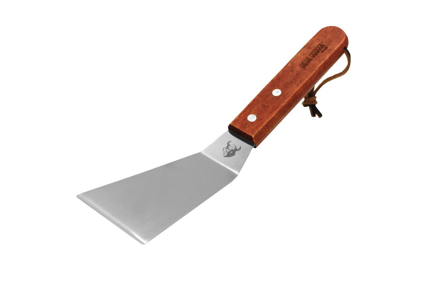 VALHAL OUTDOOR Grillspachtel Valhal Outdoor Flexibler Spatel - Edelstahl/Holz - Echtlederkordel VALHAL OUTDOOR Grillspachtel Valhal Outdoor Flexibler Spatel - Edelstahl/Holz - Echtlederkordel von VALHAL OUTDOOR