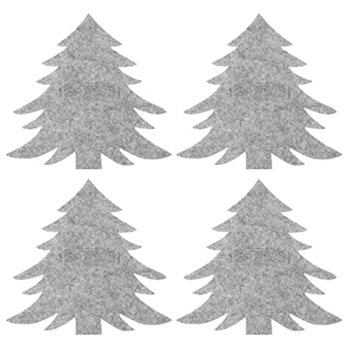 Bestecktasche Weihnachten Besteckhalter Weihnachtsbaum Bestecktasche Besteckbeutel Filz Tannbaum Tanne Besteckhülle Christbaum Messer Geschirr Tasche Beutel Winter Tischdeko Xmas Deko von VALICLUD