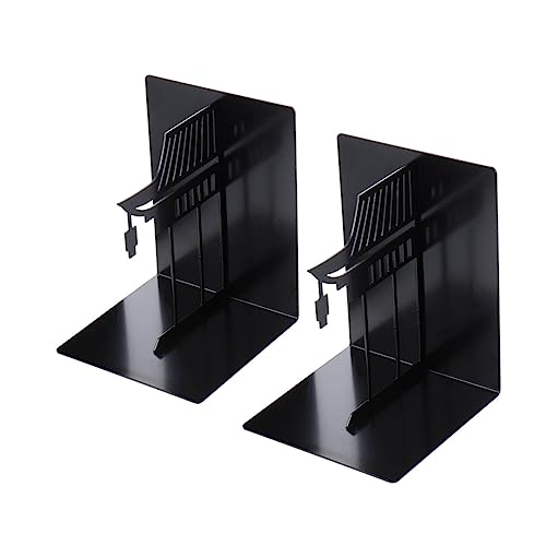 VALICLUD 1 Paar Kreative Buchstützen aus Metall im Chinesischen Stil Antirutsch Bücherhalter für Regal mit Antikem Architekturdesign Teiliges Set für Bücherliebhaber und Dekorateure von VALICLUD