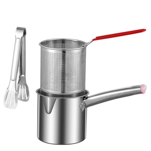 VALICLUD 1 Satz Großer Frittierpot mit Abnehmbarem Griff Multifunktionale Fritteuse für Frittieren Kochen und Eintöpfe für Zuhause und Gastronomie von VALICLUD
