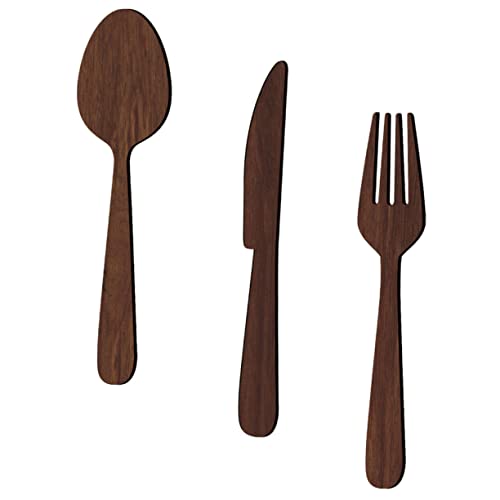 VALICLUD 1 Satz Holz Küchenutensilien Wanddeko Rustikales Wanddecor für Küche und Eingangsbereich aus Hochwertigem Holz und Langlebig als Einweihungsgeschenk von VALICLUD