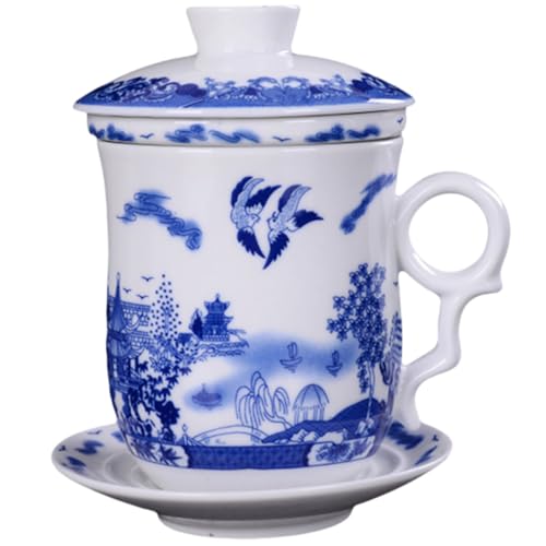 VALICLUD 1 Satz Keramische Teetasse mit Deckel und Untertasse Teiliges Set für Teezeremonien für Grünen Tee und Oolong Hochwertiges Keramikmaterial Perfektes für Teeliebhaber von VALICLUD