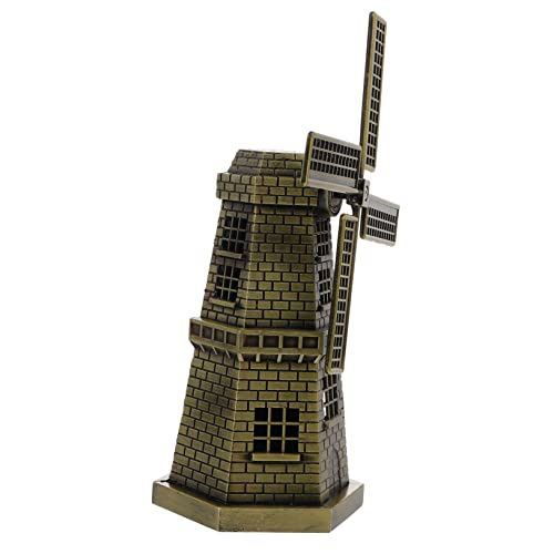 VALICLUD Windmühle Windmühlen-kunsthandwerk Windmühlenmodell Für Wohnzimmer Bücherregal-dekor Aus Metall-Legierung Tischdeko von VALICLUD