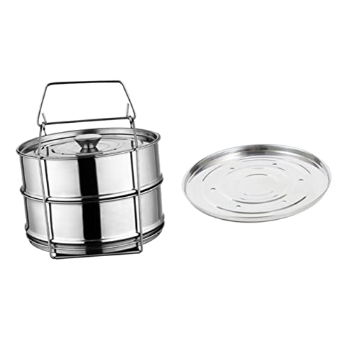 VALICLUD 1 Satz Zwei Layer Dampfgarer aus Stapelbarer Dampfkorb für Gemüse und Snacks Tragbar Geeignet für Reiskocher und Druckdampfer und Langlebig von VALICLUD