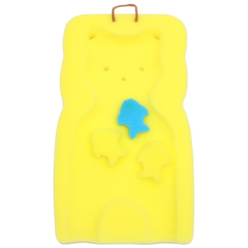 VALICLUD 1 Stück Badewannenschaum Matratze rutschfeste Duschunterlage für Neugeborene Weiche Atmungsaktive Babymatte mit Cartoon Gelber Bär von VALICLUD