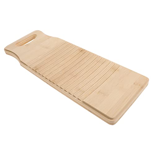VALICLUD 1 Stück Handliches Holz Waschbrett Rutschfeste Tragbare Waschhilfe für Handwäsche von Kleidung Socken Babybekleidung und Handtüchern für Waschküche und Badezimmer Zufällige Farbe von VALICLUD