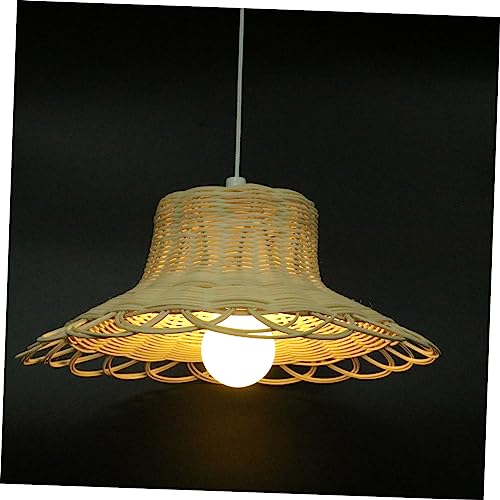 VALICLUD 1 Stück Rattan Lampenschirm Handgefertigter Lampenschirm aus Echtem Rattan für Sanfte Beleuchtung und Dekorative Geeignet für Wohnräume Geschäfte und Hotels Khaki VALICLUD 1 Stück Rattan Lampenschirm Handgefertigter Lampenschirm aus Echtem Rattan für Sanfte Beleuchtung und Dekorative Geeignet für Wohnräume Geschäfte und Hotels Khaki von VALICLUD