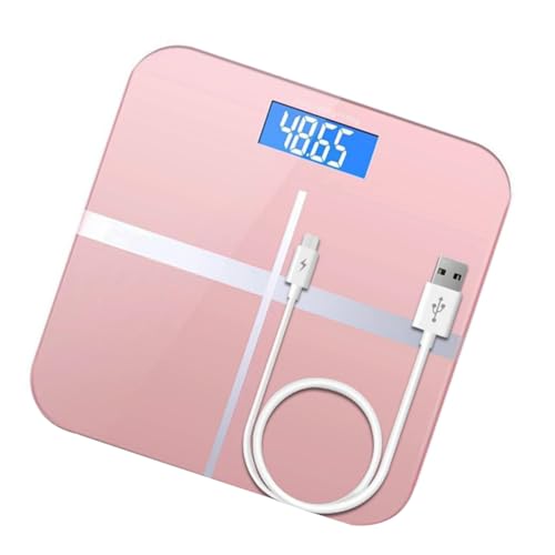 VALICLUD 1 Stück USB Aufladbare Personenwaage Körperwaage für Erwachsene Roségold Haushaltsgewichtsanzeige und Elegant von VALICLUD