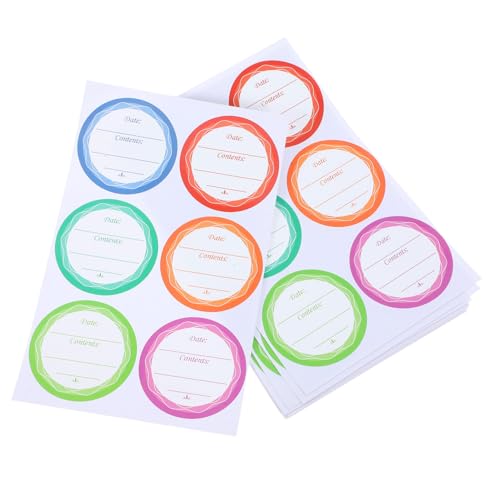 VALICLUD 10 Blatt Selbstklebende Wasser Ölresistente Etiketten für Einmachgläser und Flaschen Beschreibbare Ablösbare Aufkleber für Lebensmittel Kosmetik Pharmazeutika und VALICLUD 10 Blatt Selbstklebende Wasser Ölresistente Etiketten für Einmachgläser und Flaschen Beschreibbare Ablösbare Aufkleber für Lebensmittel Kosmetik Pharmazeutika und von VALICLUD