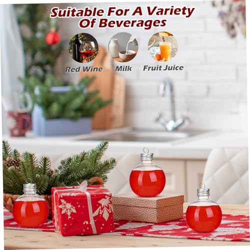 VALICLUD 10 Stück Glühbirnenformballflasche Flitter Erwachsene Schnapskugeln Weihnachtsschmuck Schild breit weihnachtsbaumschmuck bonbon Glühbirnen für Wasserflaschen das Haustier Silber von VALICLUD
