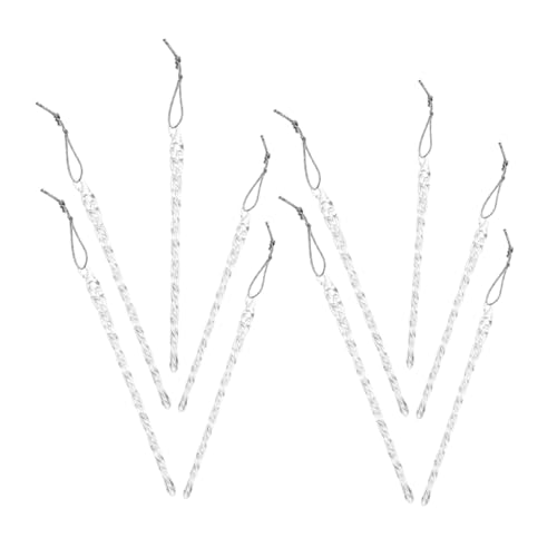VALICLUD 10 Stück Kristallklare Glas-eiszapfen zum Aufhängen Tannenbaum Weihnachtsdeko Langlebige Lichtreflektierende Ornamente für Festliche Anlässe Wie Hochzeit und Party von VALICLUD