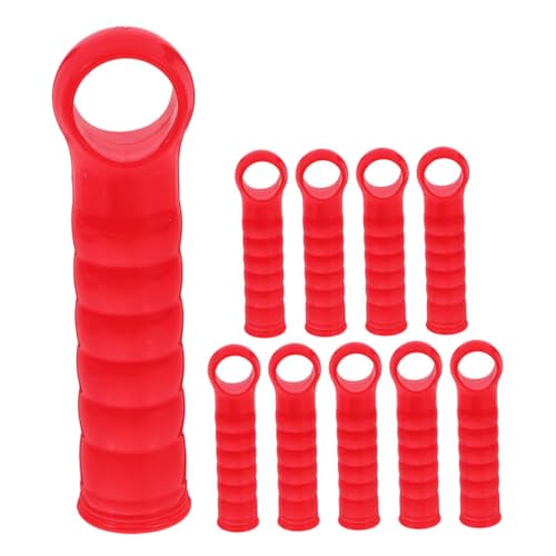 VALICLUD 10 Stück Pack Besenstiel Endkappen Robuste Anpassbare Hülse für Moppstiele zum Austausch für Effektive Durchmesser Rot VALICLUD 10 Stück Pack Besenstiel Endkappen Robuste Anpassbare Hülse für Moppstiele zum Austausch für Effektive Durchmesser Rot von VALICLUD
